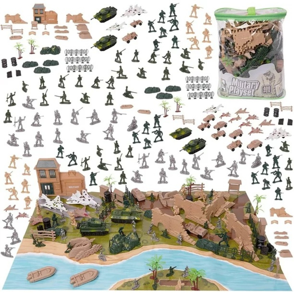 400 Pcs Military Action Figures, Mini Army Men Soldiers Toys